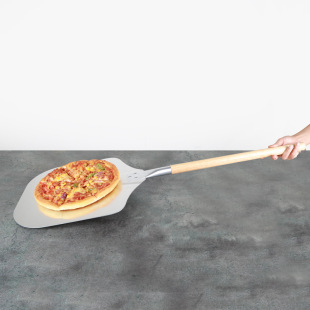 Wholesale Spiral Pattern Detachable Handle Pizza Shovel Aluminum Shovel Baking Tool Screw Pizza Transfer Shovel