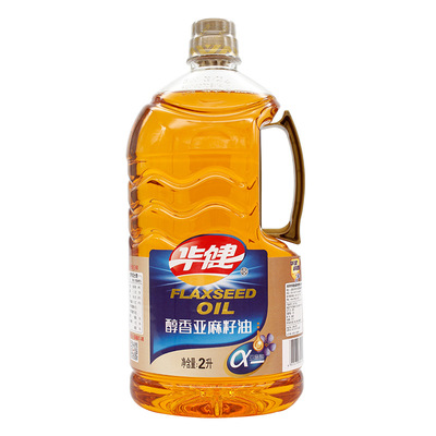 華建誠鑫 華健醇香亞麻籽油2L 物理壓榨胡麻油生産廠家直銷植物油