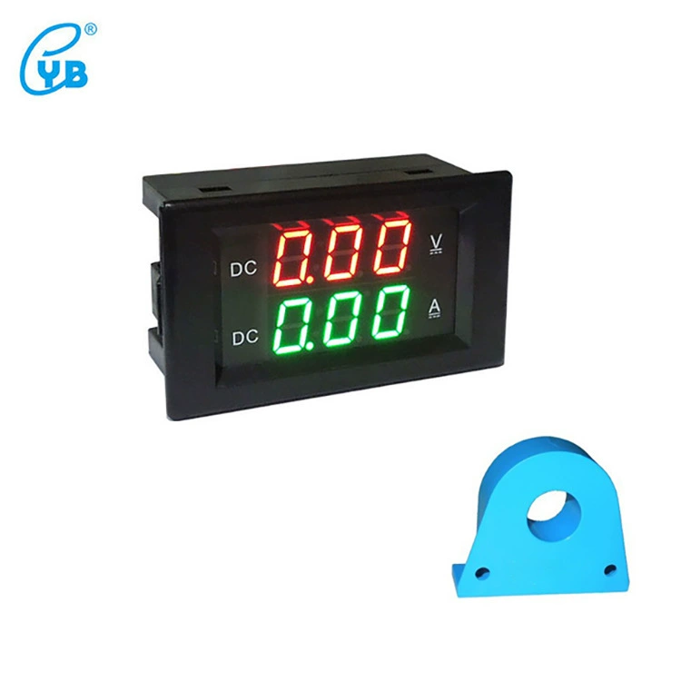 Горячий DC5-100V Двойной Измеритель постоянного напряжения и тока Холла Светодиодный цифровой дисплей Цифровой вольтметр Головка амперметра