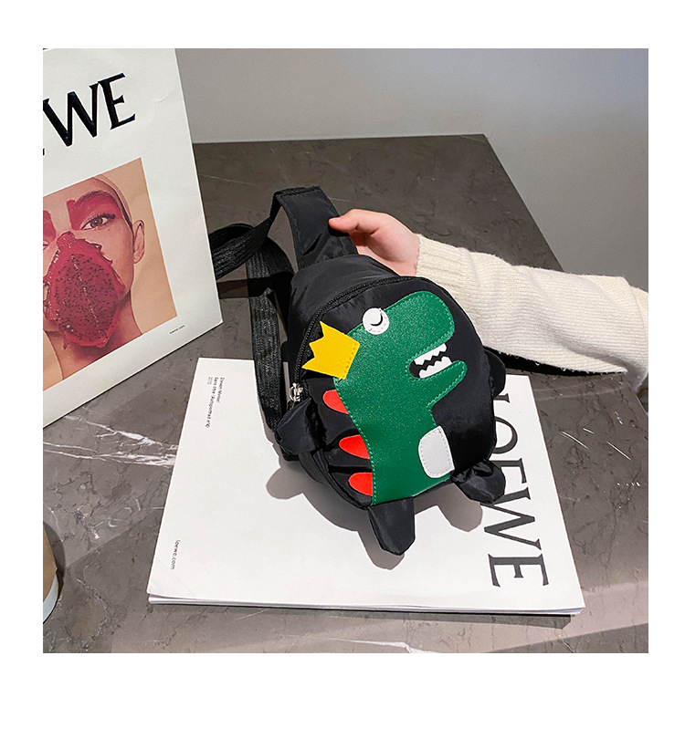 Children's bags, boys' crossbody cool dinosaur chest bag, Korean-style small cross bag, cute baby, outdoor travel backpack trend undefined