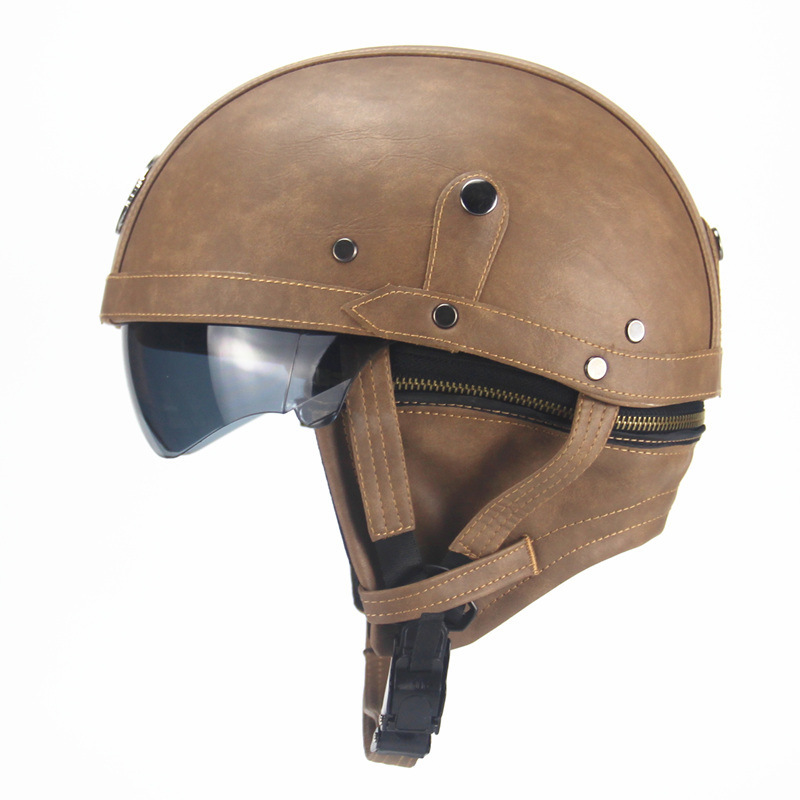 New Harley Leather Hat Helmet Motorcycle Battery Car Helmet Large Quantity Favorably