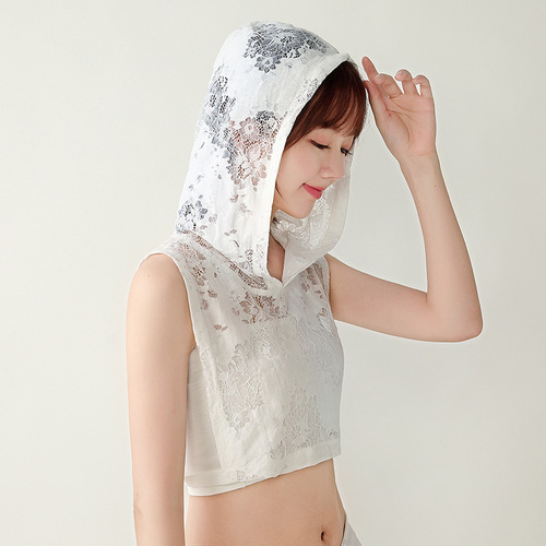 Korean Autumn/Winter Hollow Lace Fake Collar Shirt, Black and White Decorative Sweater Collar