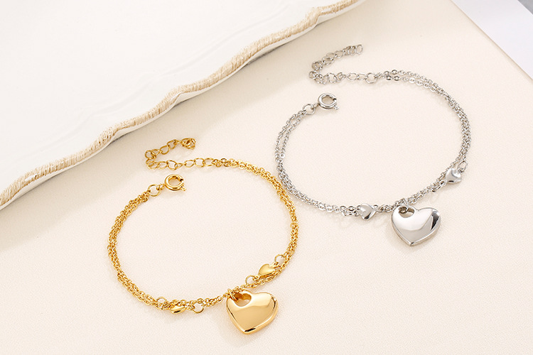 European and American style fashion jewelry gold-plated 18K stainless steel necklace bracelet set