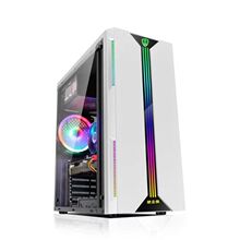 RGB 白色ATX台式电脑侧透USB3.0游戏玻璃diy大机箱电源背走线