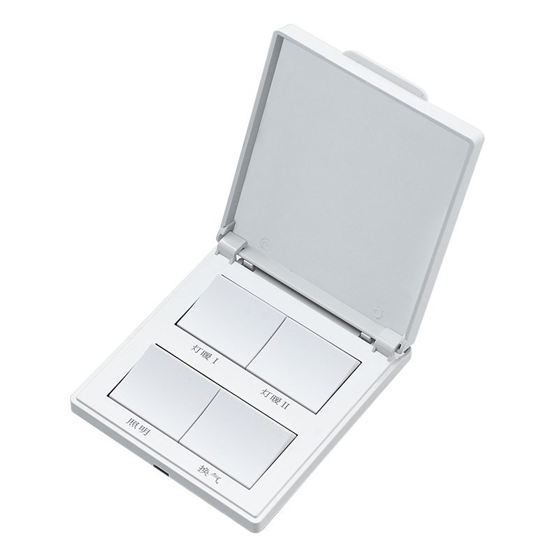 Flip white four-open