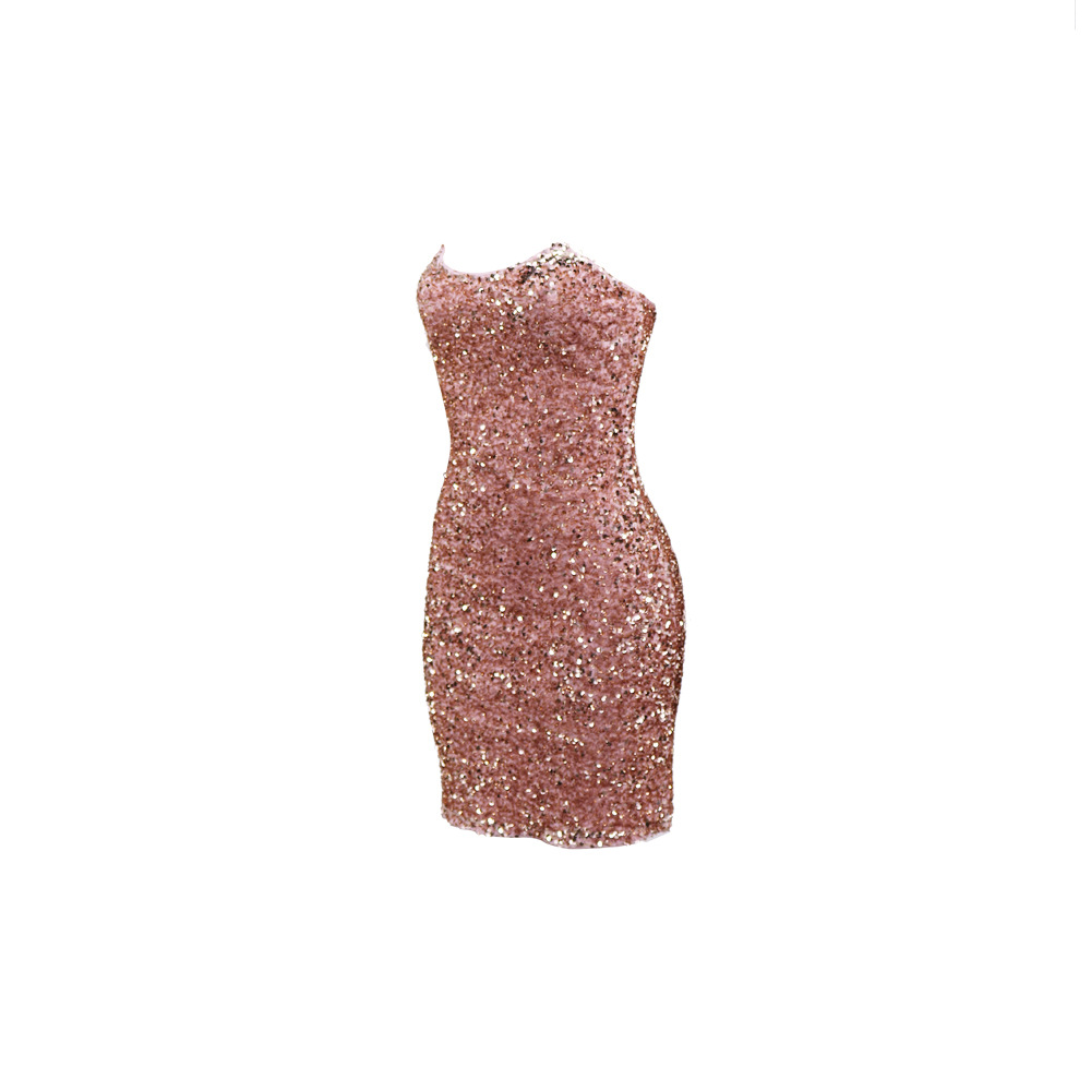 Sequin Nightclub Party Tube Top Sexy Dress NSCYF68246