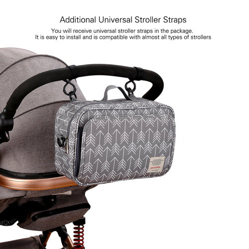Waterproof stroller stroller bag storage stroller hanging bag diaper bag baby outing mommy bag diaper bag