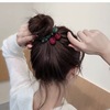 Cute hair accessory with bow, oolong tea Da Hong Pao, hair rope, Korean style