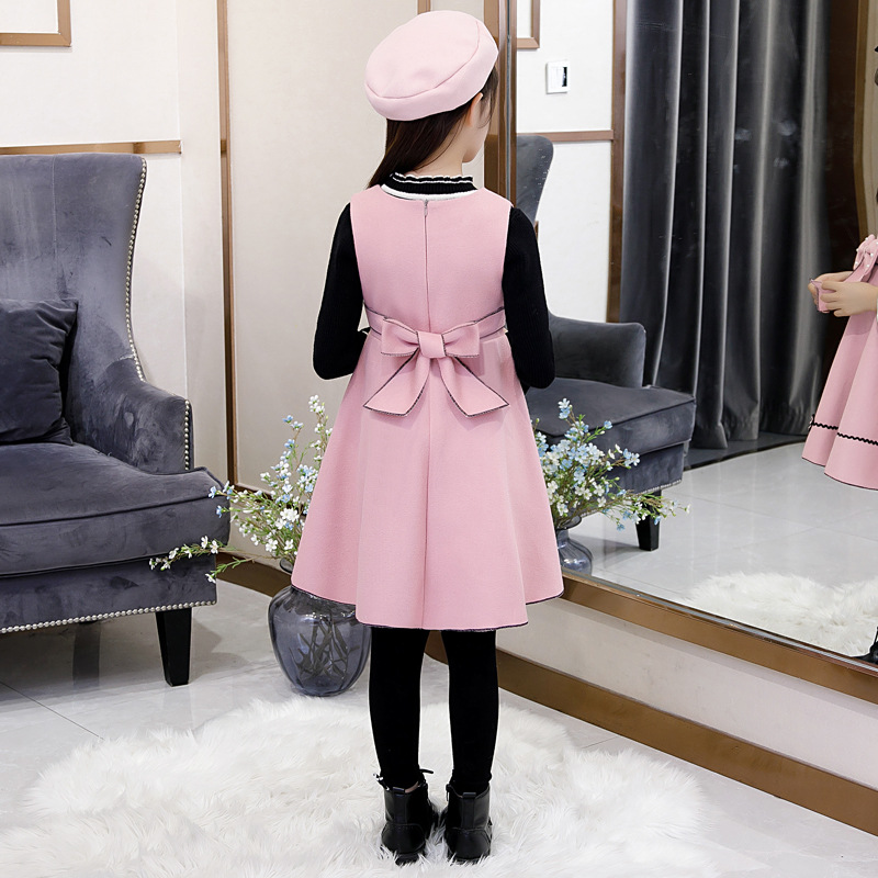 Children's vest and woolen skirt