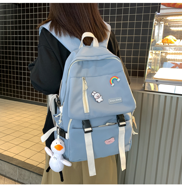 New Korean Contrast Color Large Capacity Backpack Wholesale Nihaojewelry display picture 11