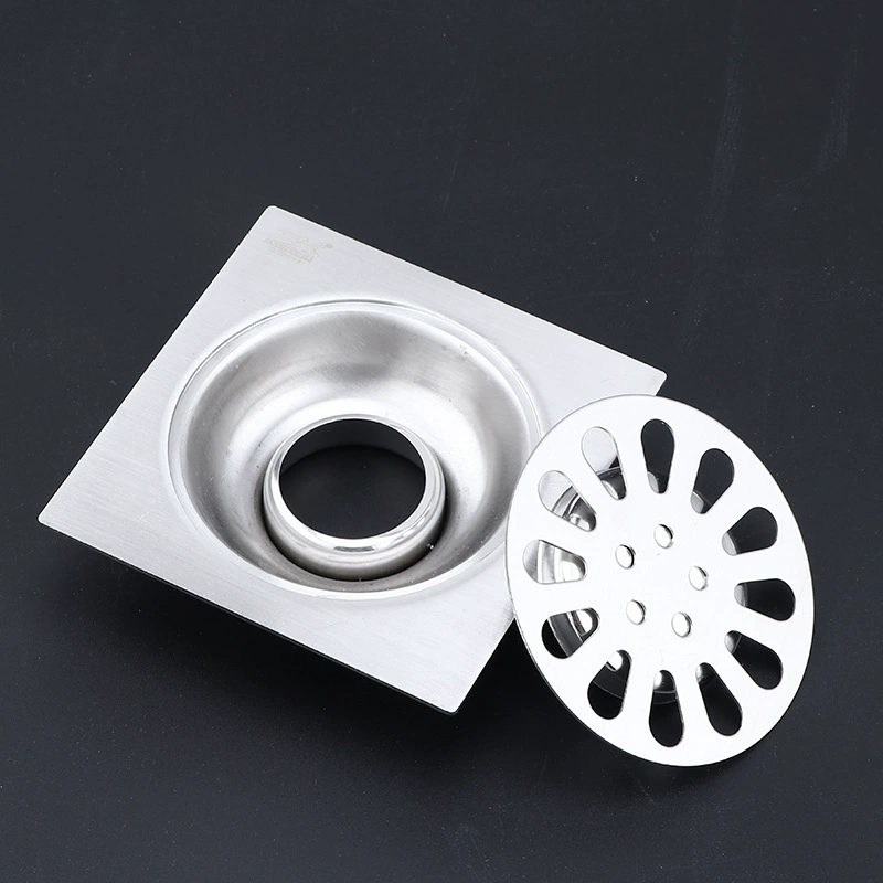 Stainless steel floor drain toilet 50 deodorant floor drain bathroom square washing machine dual -use engineering floor drain wholesale