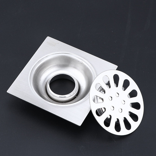 Stainless steel floor drain, bathroom 50 deodorant floor drain, bathroom square washing machine dual-purpose engineering floor drain wholesale