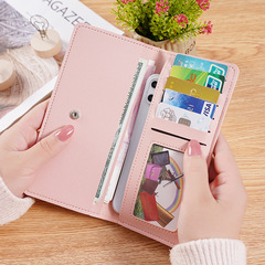 New women's foreign trade wallet long card holder multi-functional leather card case simple handbag thin multi-card slot zero wallet
