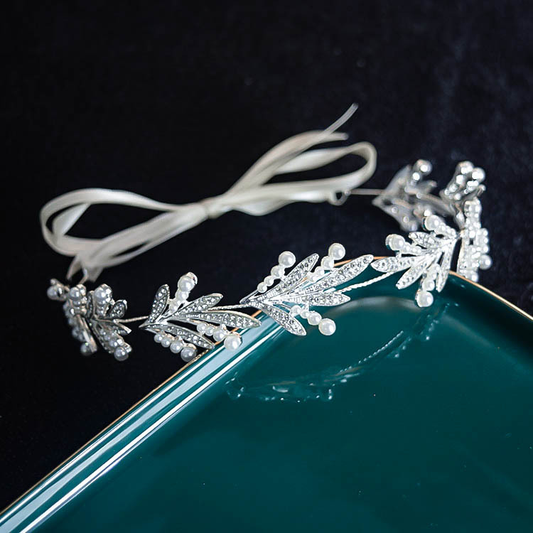 韩式新娘头饰简约珍珠伴娘发箍婚礼饰品婚纱头饰清新新娘发带批发