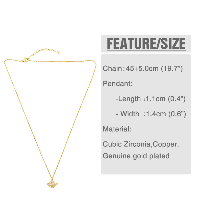 Cruz Collar Coreano Planeta Diamante Colgante Collar Yiwu Nihaojewelry Nuevos Accesorios Al Por Mayor display picture 1