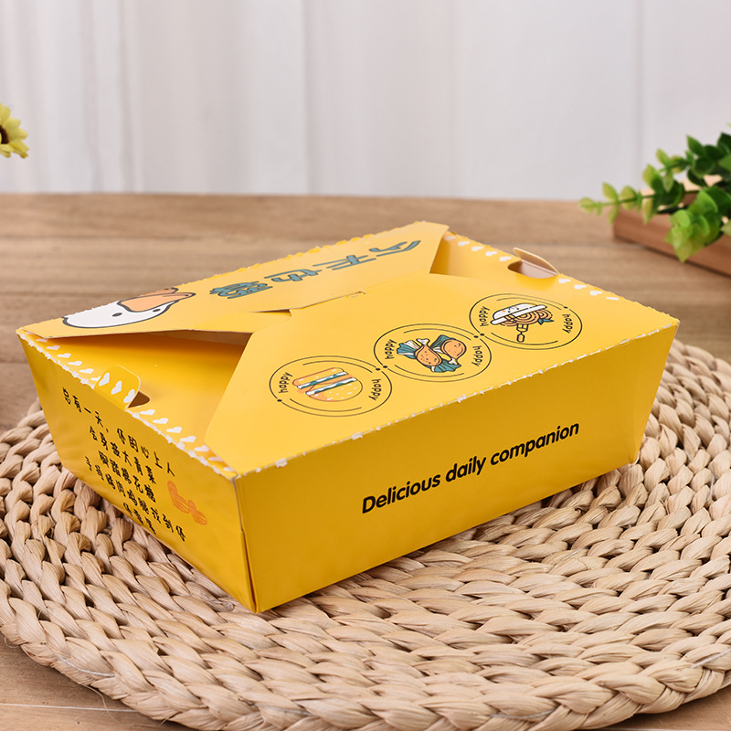 厂家定制薯条盒鸡米花盒子汉堡打包外卖盒炸鸡盒鸡排打包防油纸袋