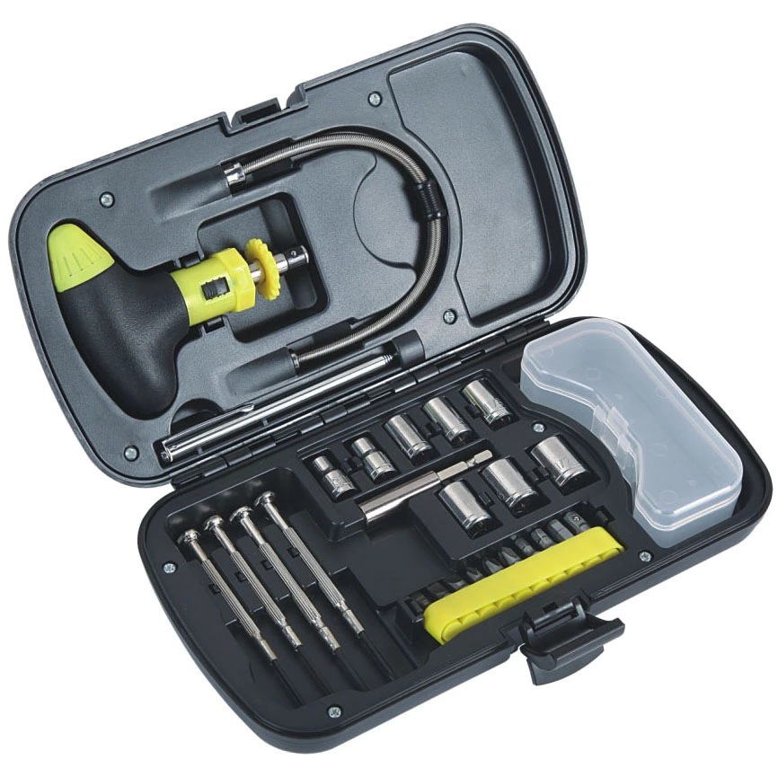 可拆卸工具盒发电LED手提工具箱组套带灯家用工具应急工具套装