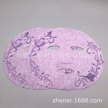 一次性印花圖案面膜紙 蠶絲面膜布 無紡布 紫色花瓣面膜