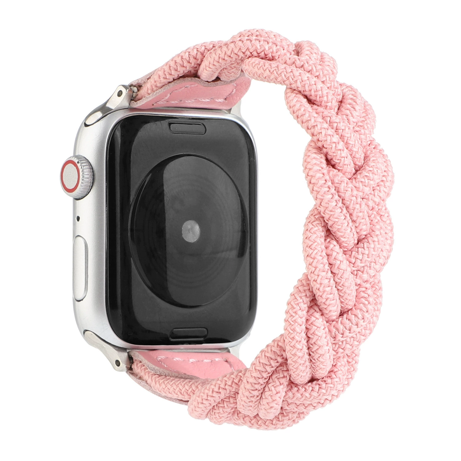 Apple, woven elastic watch strap handmade with pigtail