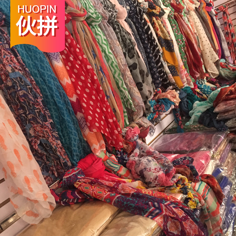 2019新款巴厘纱围巾百搭民族风披肩印花丝巾展销会地摊货源礼品新|ru