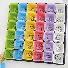 Thickened Small Square Planter Black Square Colorful Plastic Planter Garden Planter Green Plant Pot