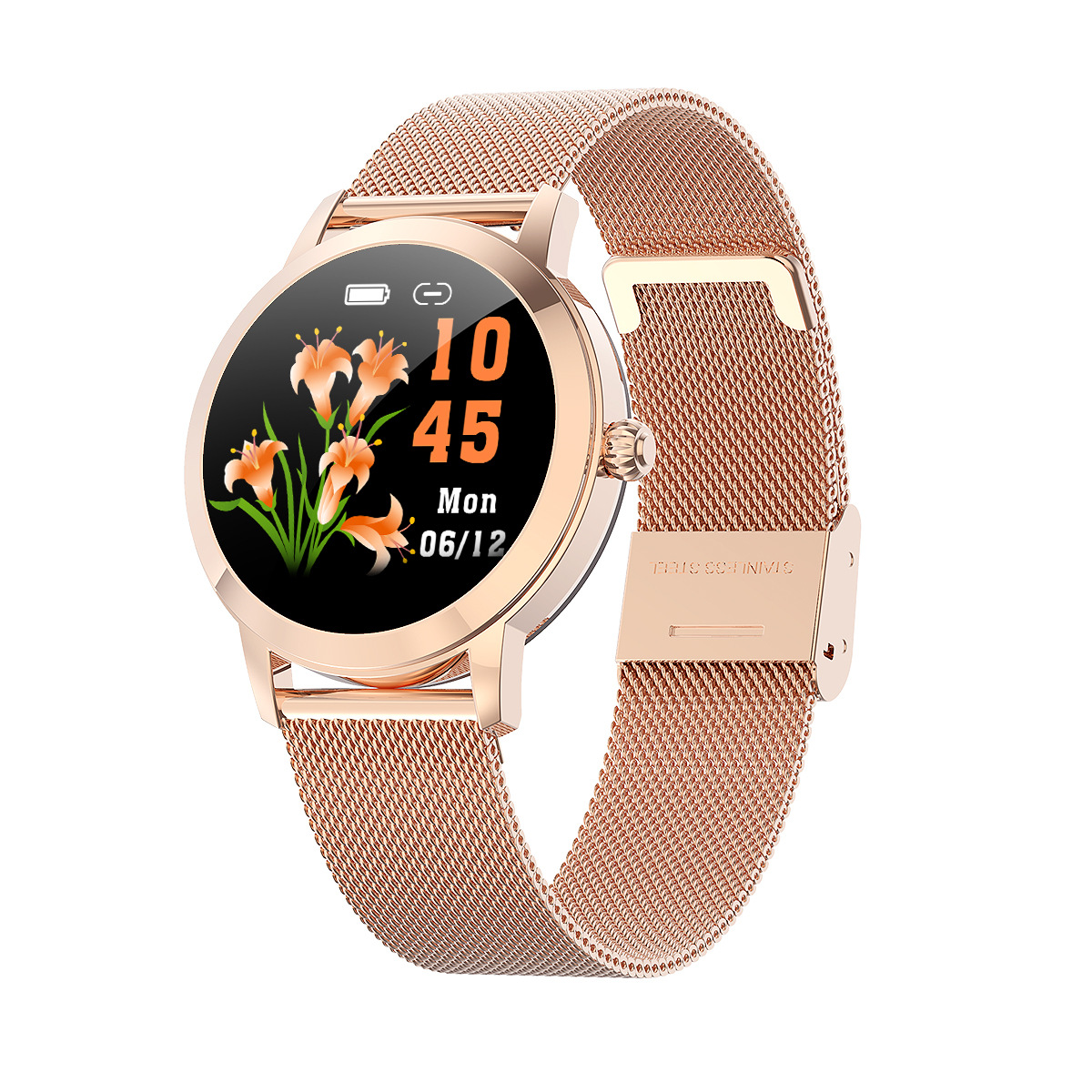 2020 neues wasserdichtes Bluetooth-Sport-Herzfrequenz-Smart-Armband aus Edelstahl für Erwachsene_voghion.com