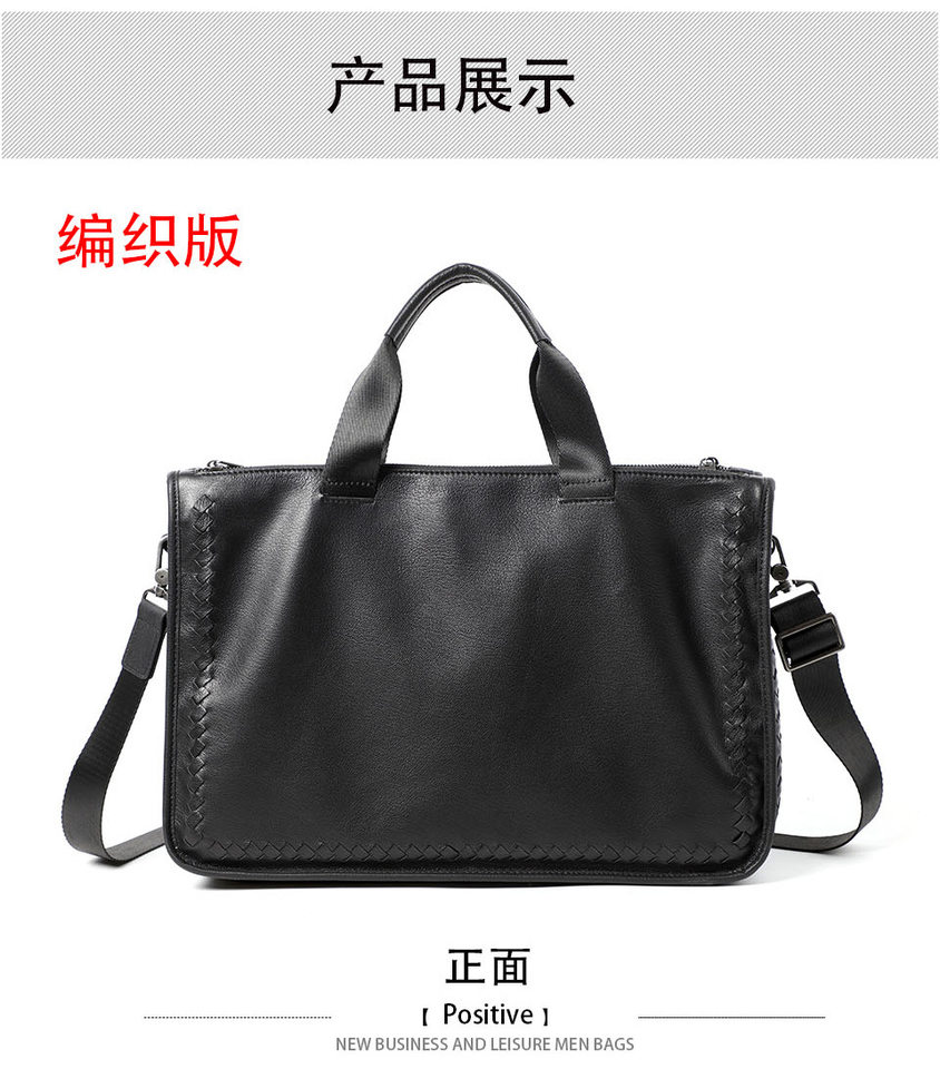 Túi xách tay nam da thật dệt da bò mềm, cặp đeo chéo một vai công sở 42×28,5×14 cm — Dệt da bò cỡ nhỏ, Dây trang trí da bò cỡ lớn, Da bò lớn dệt, Dệt Da Cừu Cỡ Nhỏ chi tiết 11