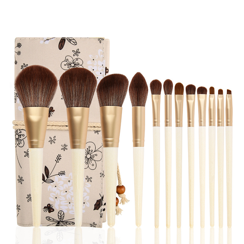 Shi Pofei 12 makeup brushes full set of beginner makeup brush set beauty tools soft hair makeup brush cross-border