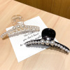 Elegant big hairgrip from pearl, crab pin, hairpins, simple and elegant design, internet celebrity