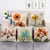 X-Ray colorful transparent flower linen pillow sleeve cross-border platform and other sources of supply and other sources of cushion cover to sell direct sales 010