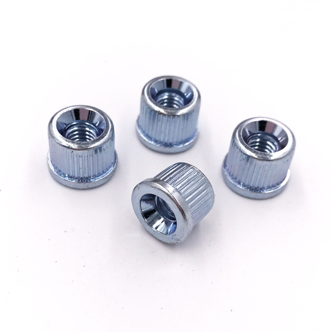 厂家供应 家具螺母16.0*1.0管竹节管配件铁塞锥形螺母管塞有唇帽