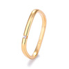 Tide, golden square zirconium, wedding ring, internet celebrity, simple and elegant design