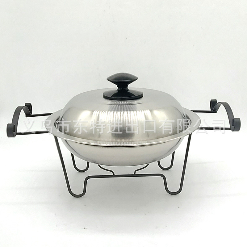 Factory direct sales of stainless steel alcohol dry pot, solid and liquid alcohol stove, small hot pot, dry pot, restaurant small hot pot detail image 2
