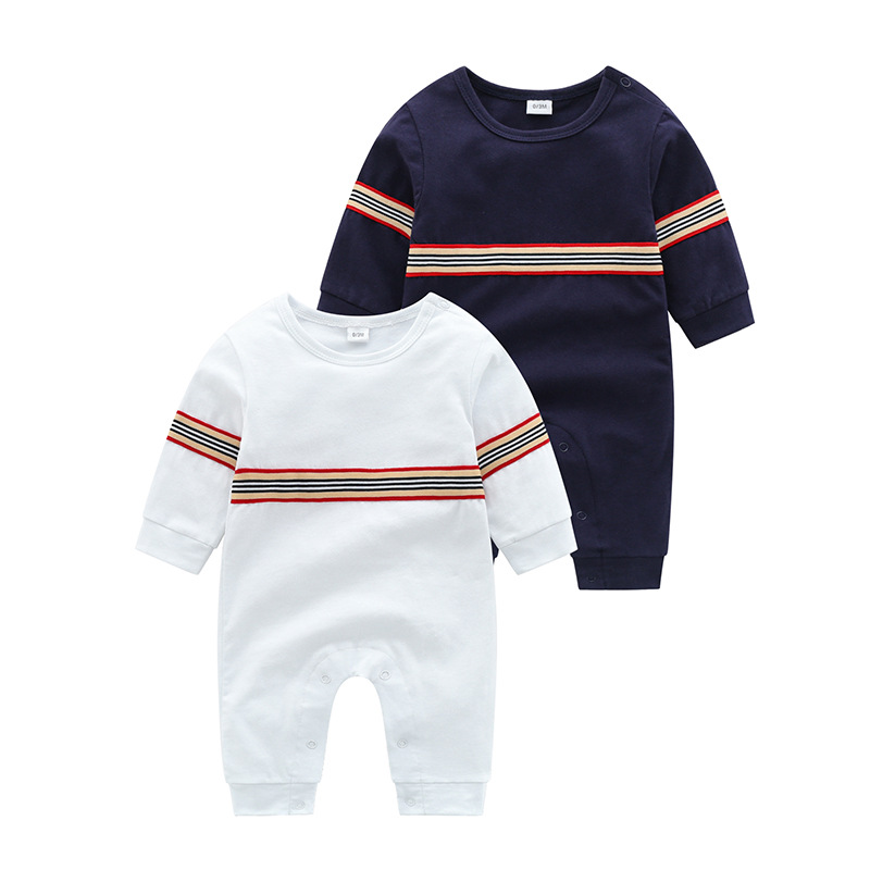 Newborn baby Conjoined clothes spring and autumn Long sleeve Climbing clothes children Cotton Underwear pajamas Newborn baby pure cotton Romper