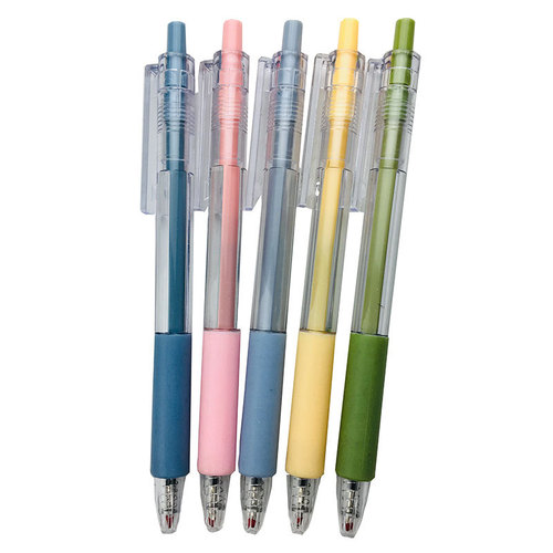 Morandi color gel pen Xiaohongshu transparent macaron press pen 0.5mm simple ins writing signature pen