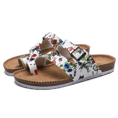 slipper summer Trend Foreign trade flip flops cork Sandy beach Korean Edition Pinch lovers sandals