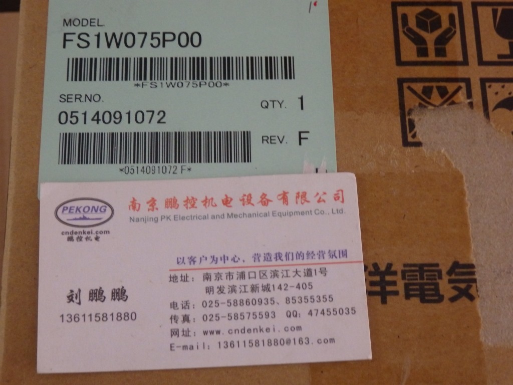 日本三洋驱动器 FS1W075P00
