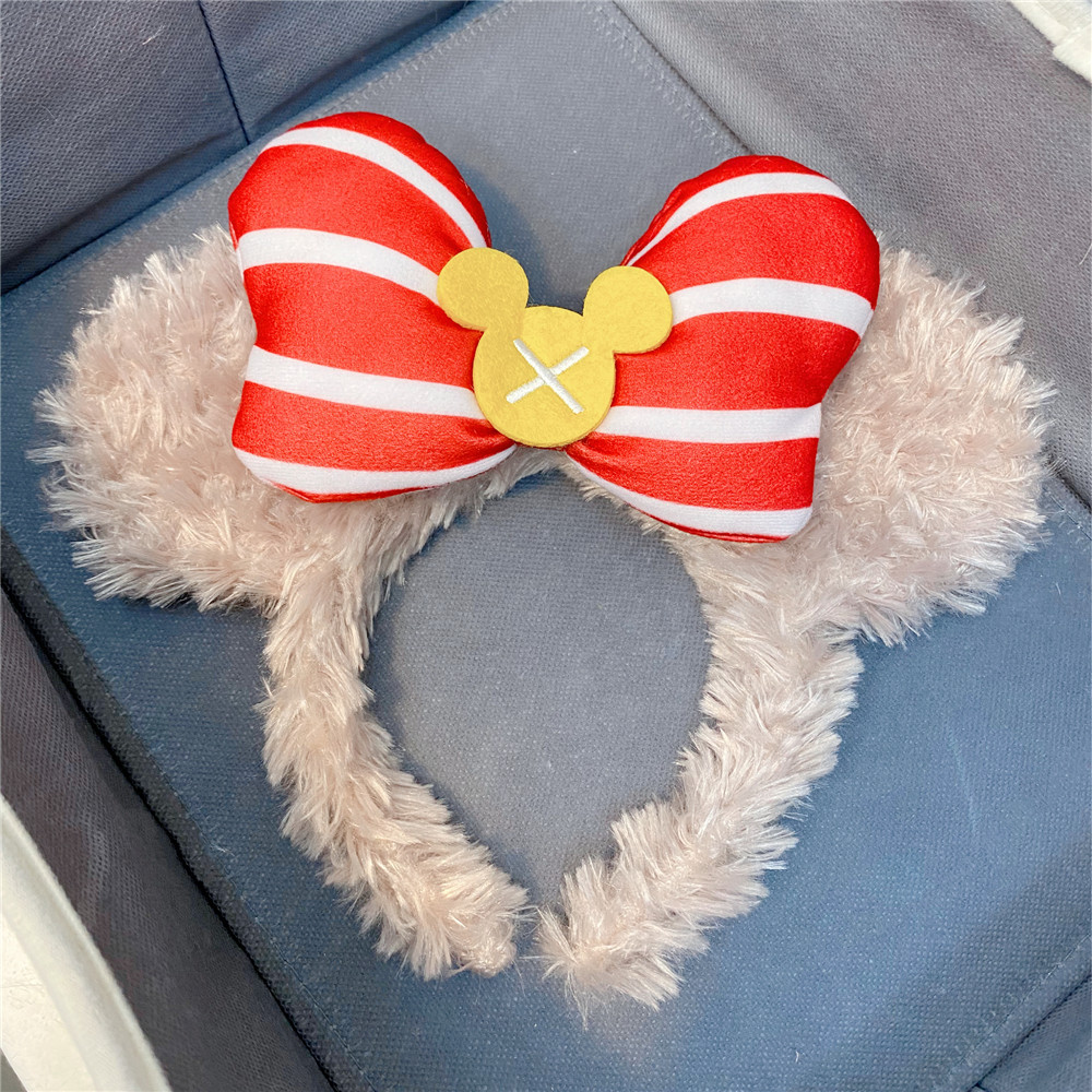 Cute  Big Ear Bow Hair Band Plush Cartoon Headband display picture 2