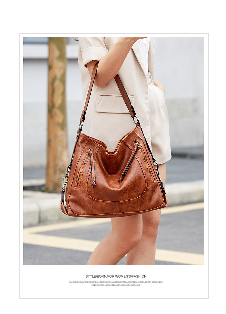 Damen Vintage Schultertasche - Große Henkeltasche Umhängetasche_voghion.com