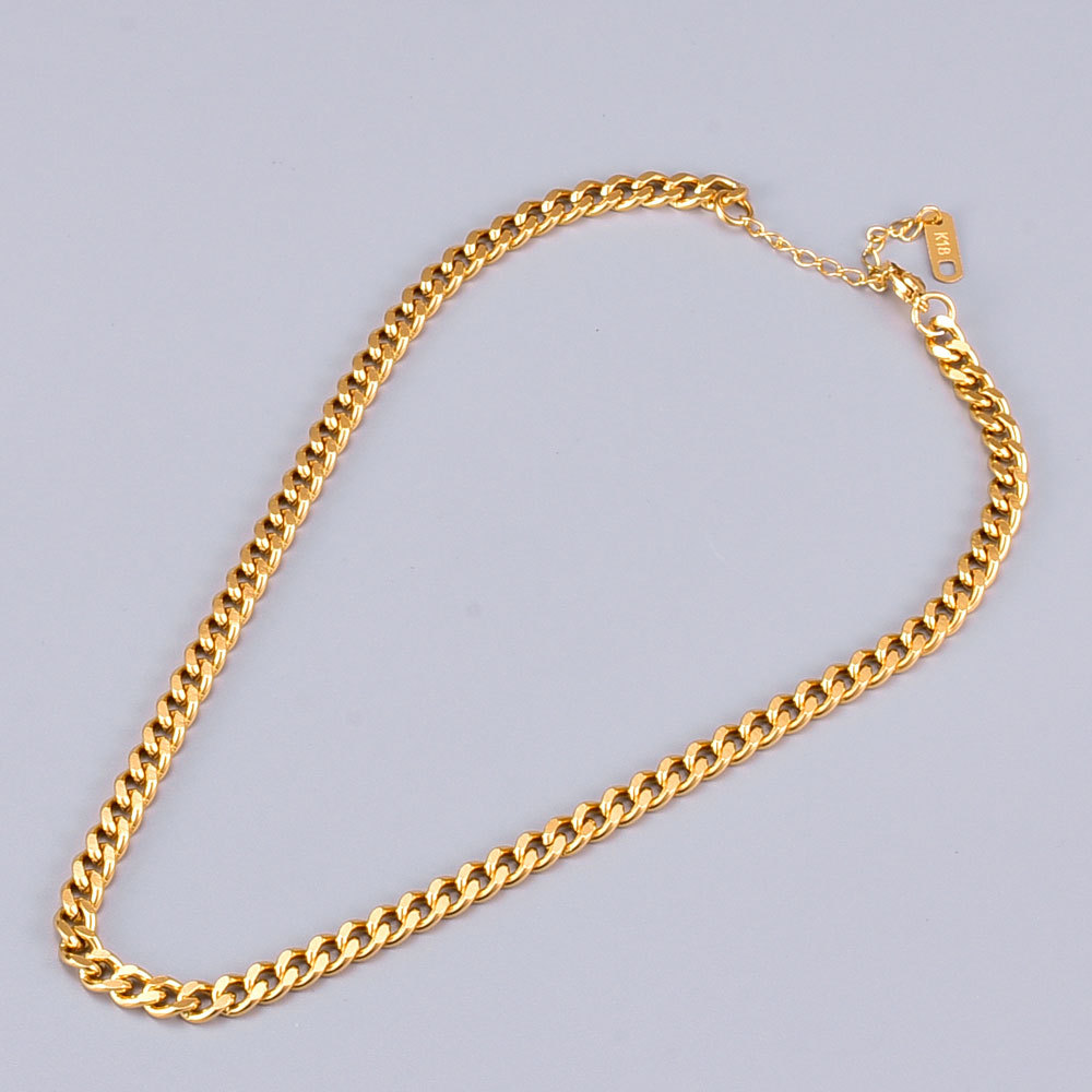 Wholesale Jewelry Thick Chain Titanium Steel Necklace Nihaojewelry display picture 5