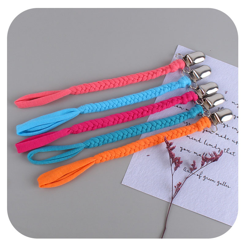 Suministros para bebés populares clip de pico de pato cuerda de pezón DIY bebé creativo hecho a mano tejido Cadena de pezón cadena anti-caída