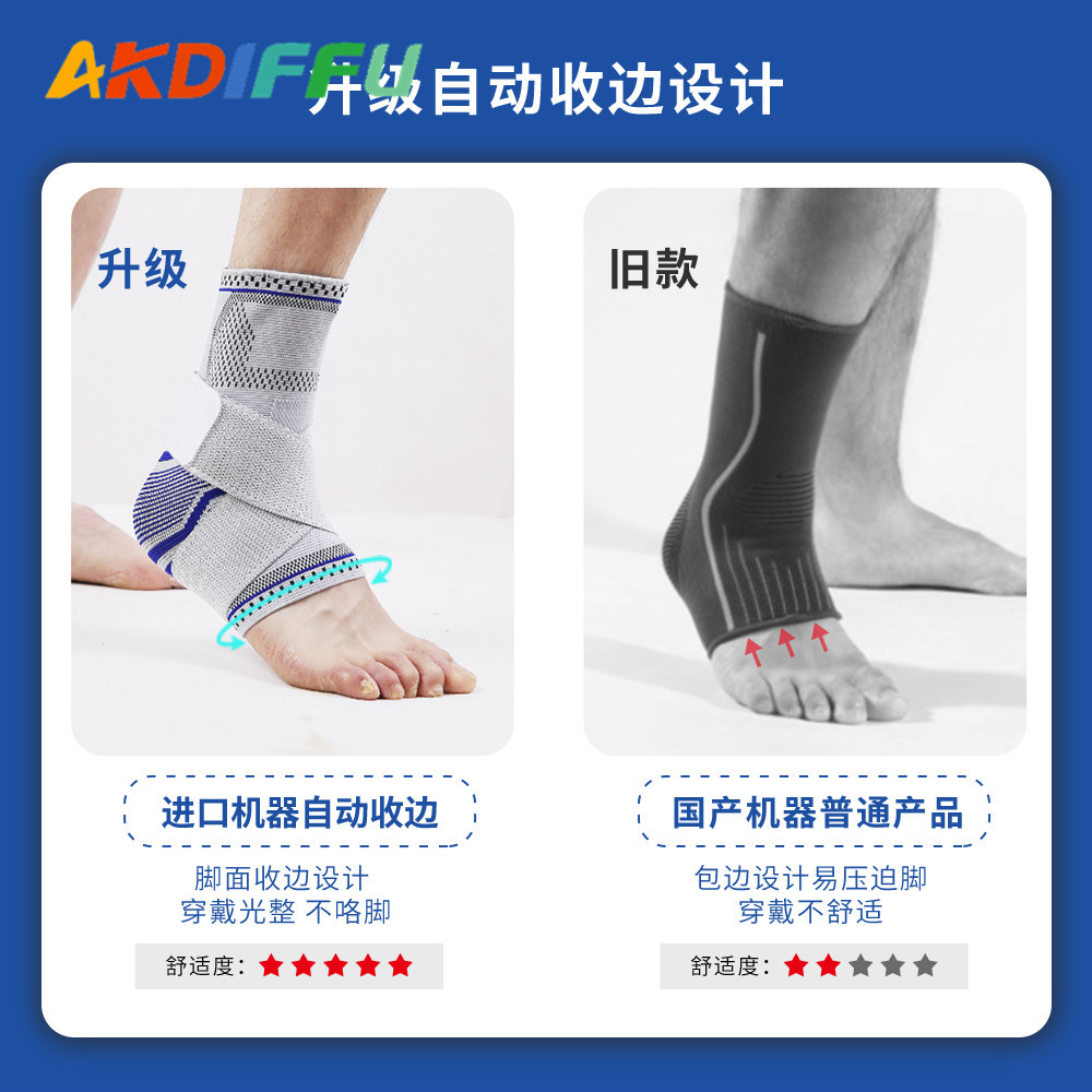 Deportes transfronterizos tobillo protector de tobillo de punto protector de tobillo correa protector de pies de baloncesto presurizado protector de tobillo suministros