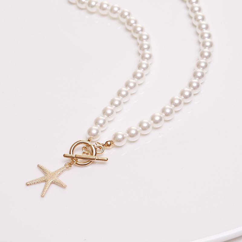 personality creative love starfish pearl multilayer necklacepicture8