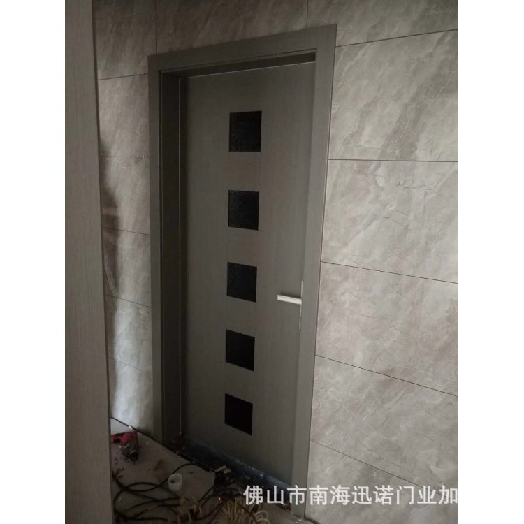 Dormitorio baño puerta interior baño inodoro puerta Cristal de carbono impermeable puerta interior Puerta de ingeniería traje