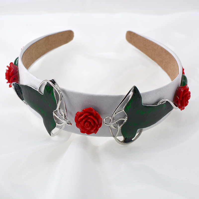 Plaid, Crown Pattern Women'S Gender Simple Korean  Retro Green Leaf  Headband