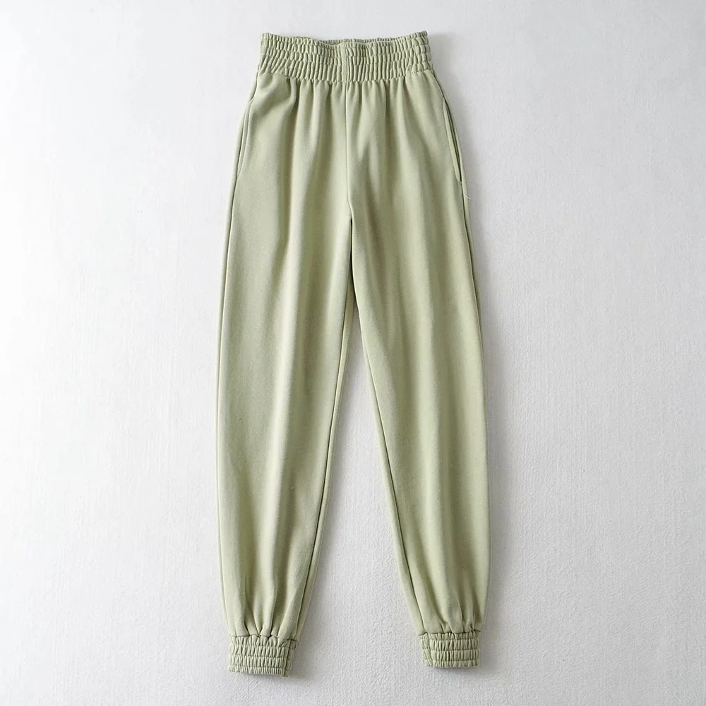 Drawstring High Waist Sports Pants NSAC15005