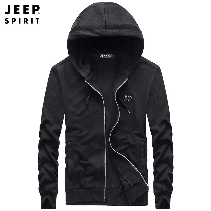 JEEP SPIRIT мужской кардиган, свитер с капюшоном, Свободный Мужской спортивный свитер больших размеров, весенне-осеннее пальто 7711