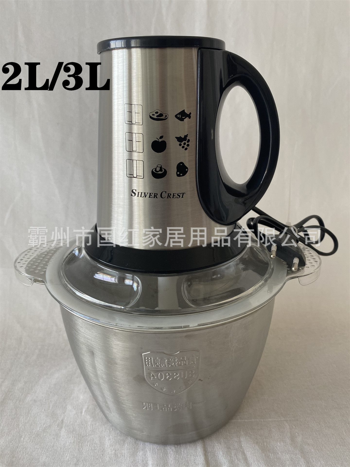 跨境欧规2L3L三档家用电动绞肉机打肉菜辣椒蒜茸打蛋辅食料理机详情19