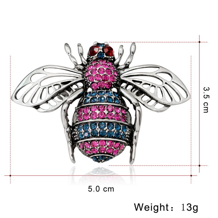 20g Weight Rhinestones Inlay Material Brooches Classification Alloy Material Animal Pattern Plating Craft Fashion Pin Animal Alloy Plating Rhinestones Unisex Brooches 5