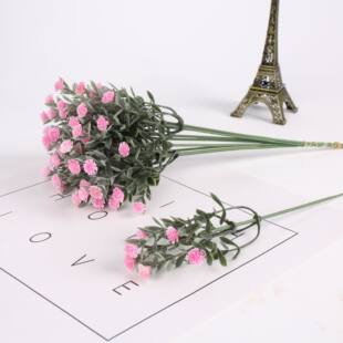 Can be cut and inserted small potted plants, small single -branches full of starlings European simulation flower plus powder full of star soap flowers